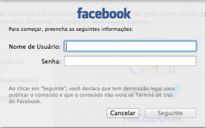Dados de Acesso ao Facebook
