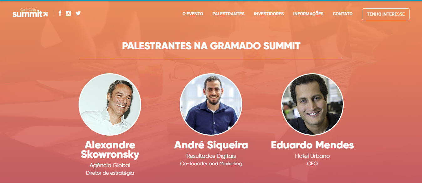 Gramado Summit, alguns palestrantes
