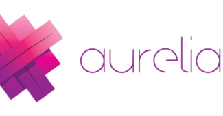 Logotipo Aurelia, em rosa