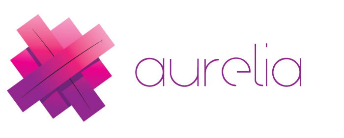 Logotipo Aurelia, em rosa