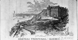 Gravura de 1895 mostrando o recém construído Castelo Frontenac