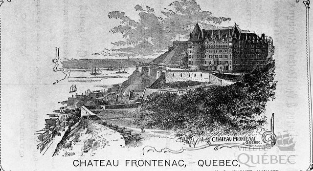 Gravura de 1895 mostrando o recém construído Castelo Frontenac